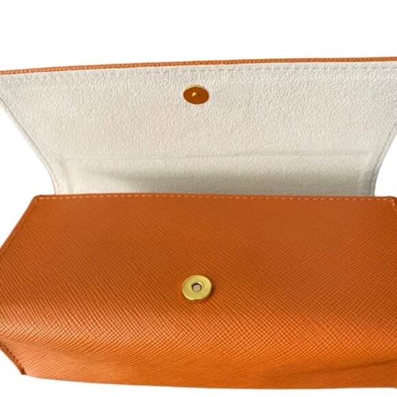 Tory Burch Orange Sunglass Case - Picture 4 of 8